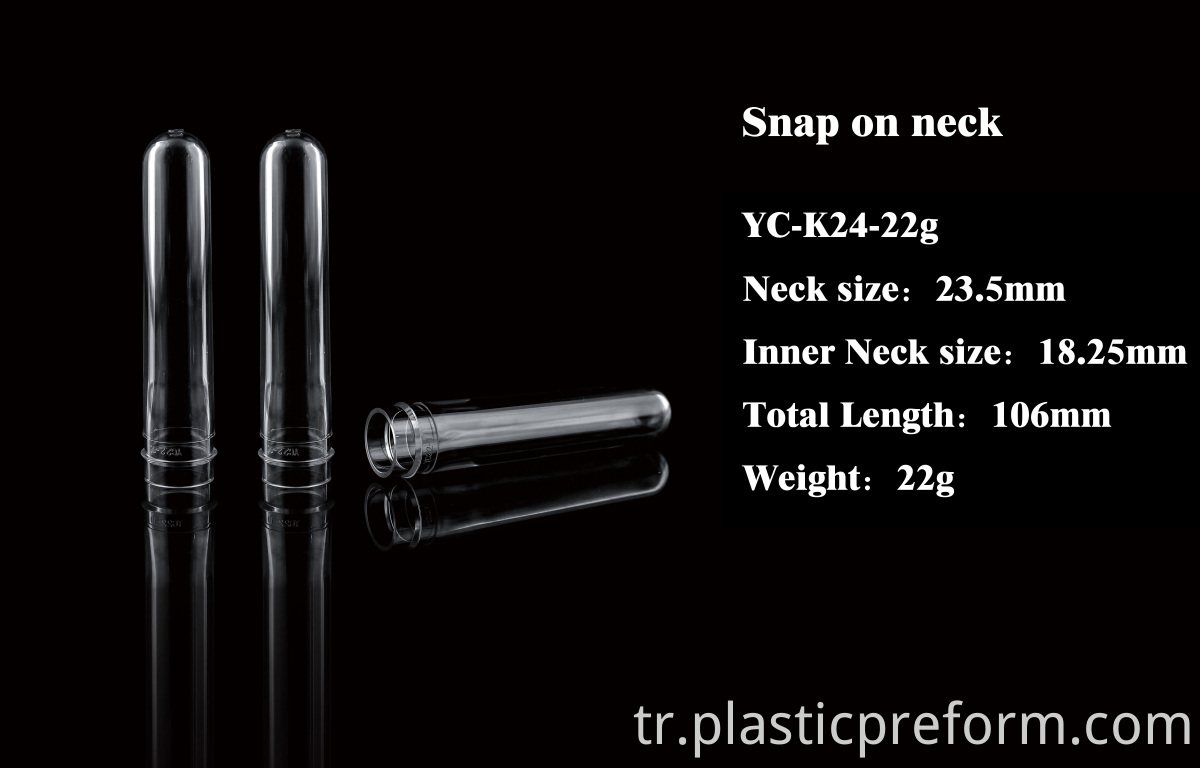 24mm 22g Snap on Neck PET Preform